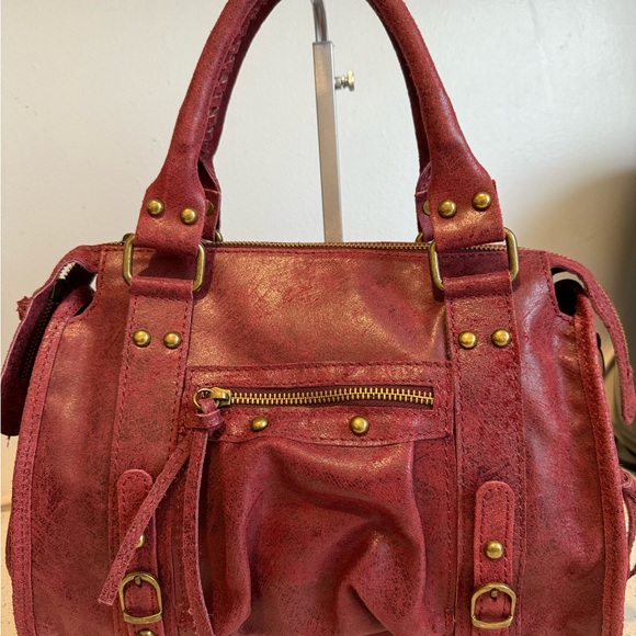 Red Leather Handbag - Picture 7 of 13